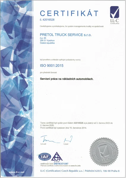 ISO 9001:2015 PRETOL TRUCK SERVICE