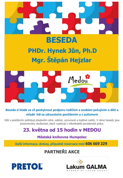 Podpořili jsme: Beseda s odborníky na autismus pro všechny, kteří se o téma zajímají