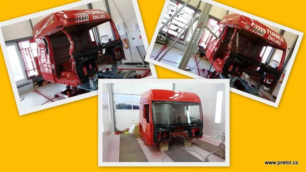 Oprava poškozené kabiny